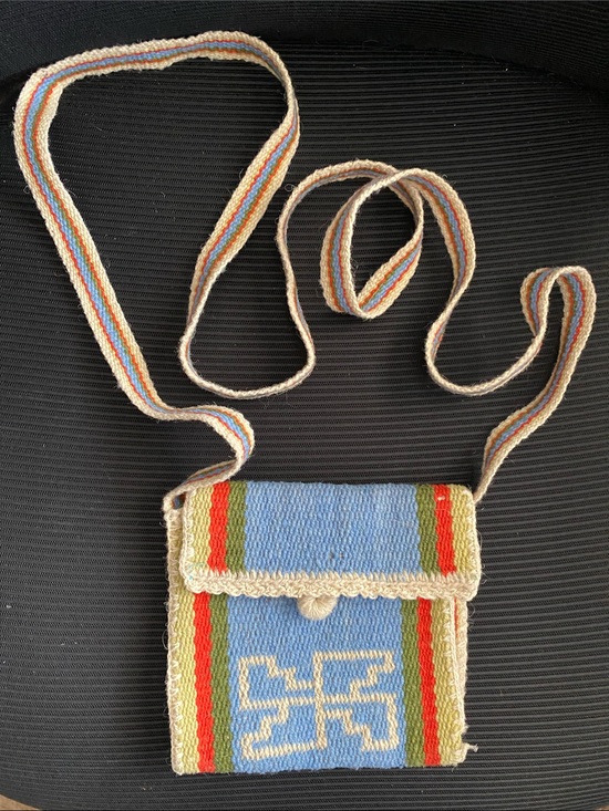 Handbags - Handmade Woven Boho Crossbody Pouch Southwestern Geometric Mini Bag